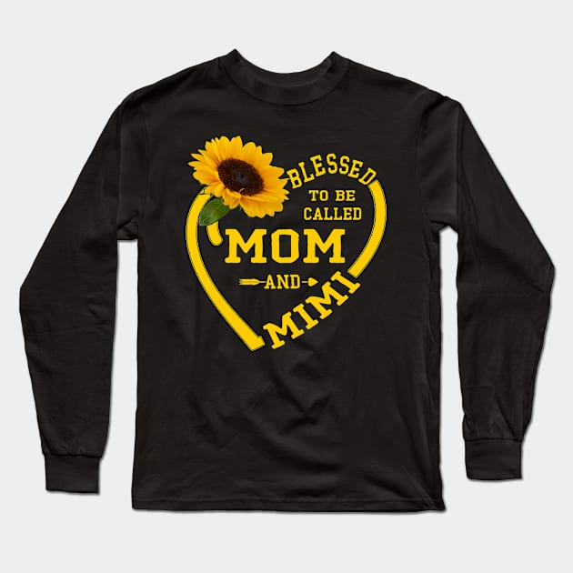 blessed to be called mom and mimi Long Sleeve T-Shirt by Leosit